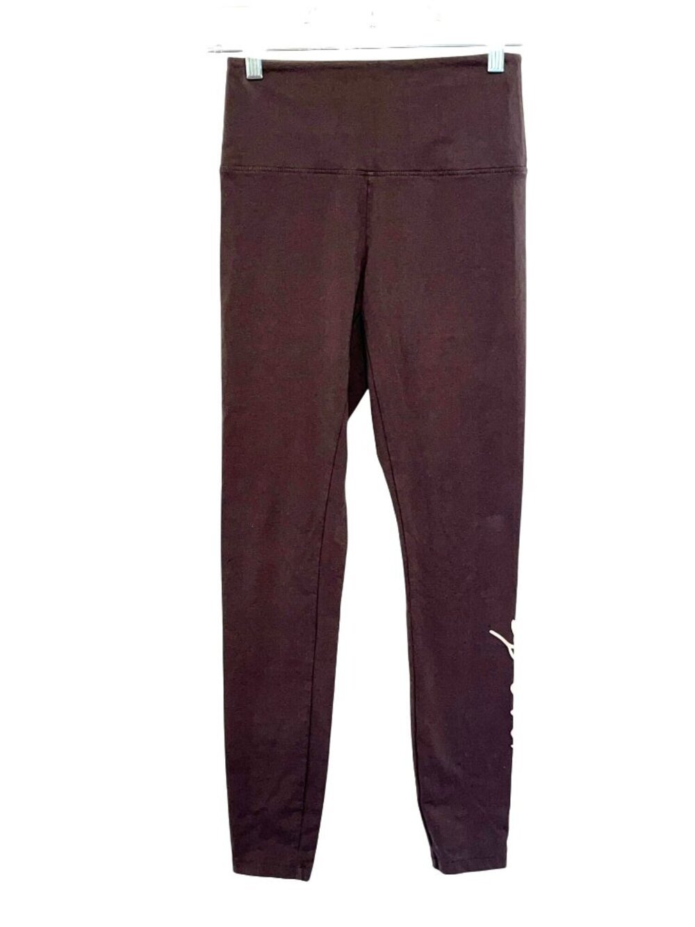Victorias Secret Pink Logo HIGH RISE Marron Leggings Womens Size S
